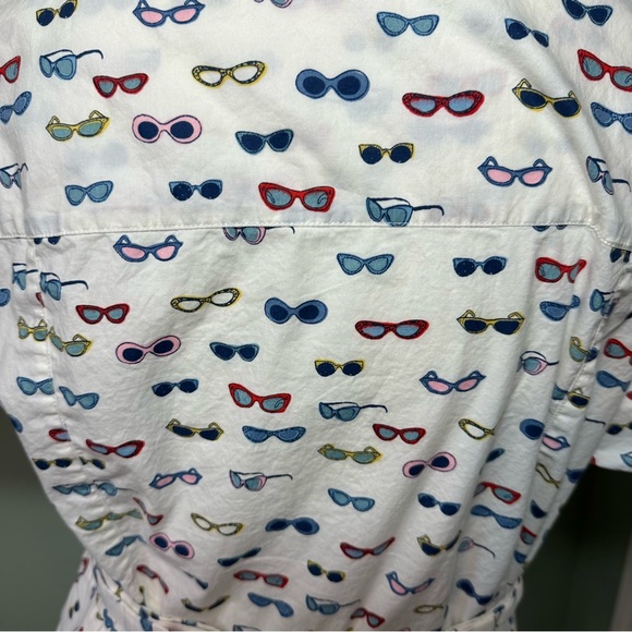 Boden Lara Sunglasses Print Summer Wrap Dress - Size 16L - Picture 4 of 6